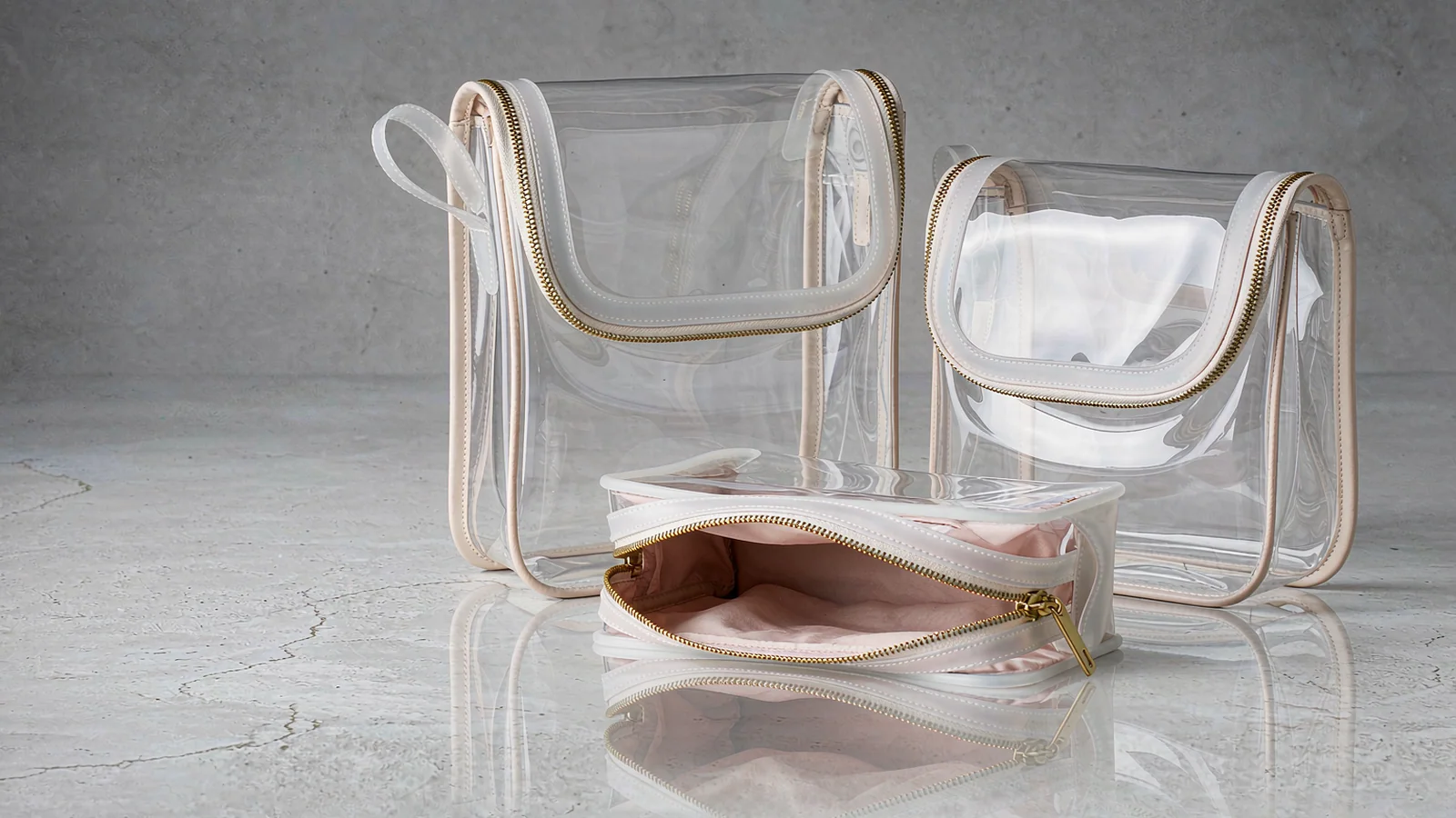clear cosmetic bag, PVC makeup bag, transparent toiletry bag, stadium approved bag