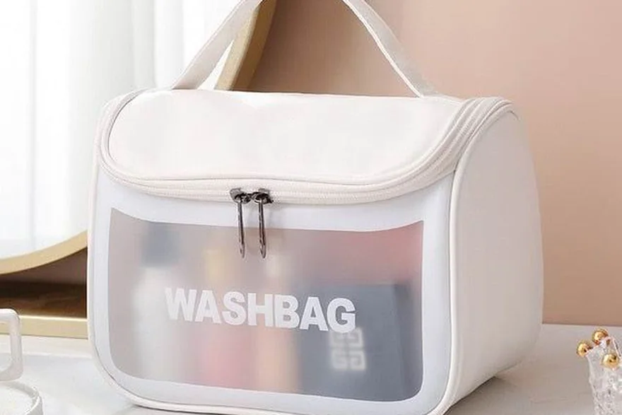 Cosmetic Bag with Shoulder Strap — Custom logo cosmetic bag sample