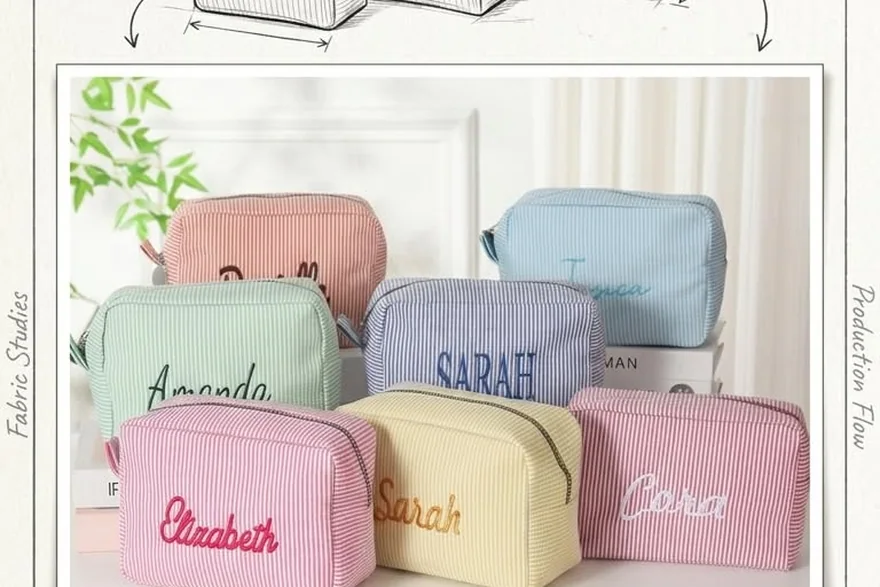 Digital Printing vs Sublimation for Custom Cosmetic Bags — Bulk cosmetic bag production detail
