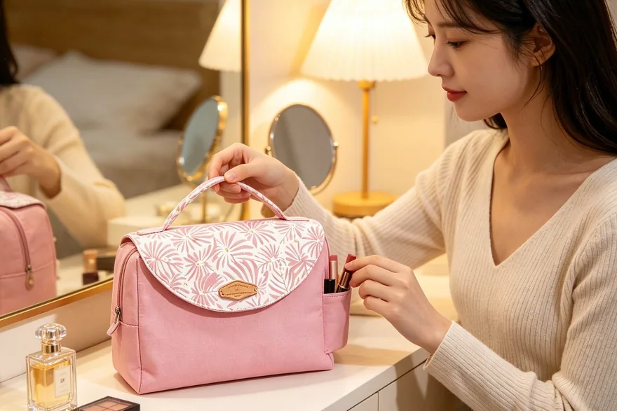 Modular Cosmetic Bag Systems — Bulk cosmetic bag production detail