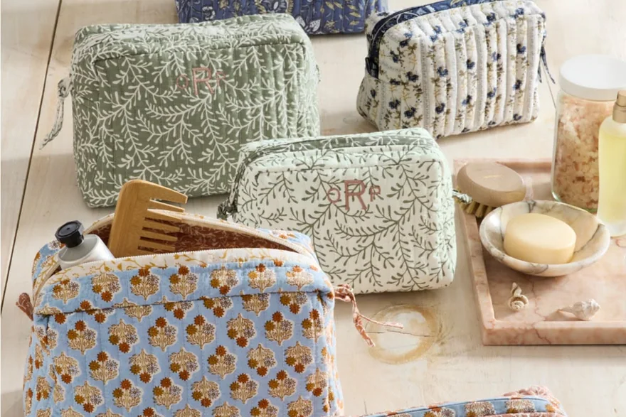 Organic Cotton Cosmetic Bags — Custom logo cosmetic bag sample