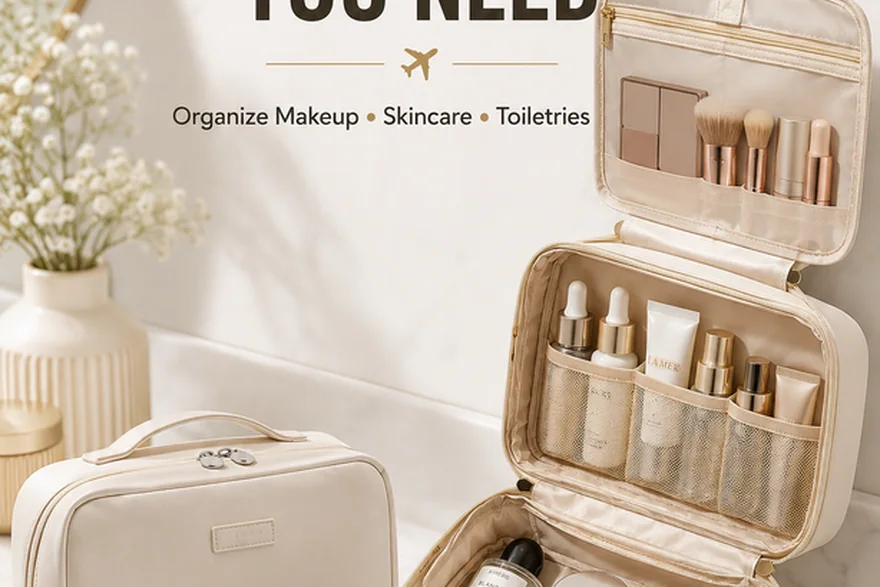 Toiletry Bag with TSA — Custom logo cosmetic bag sample